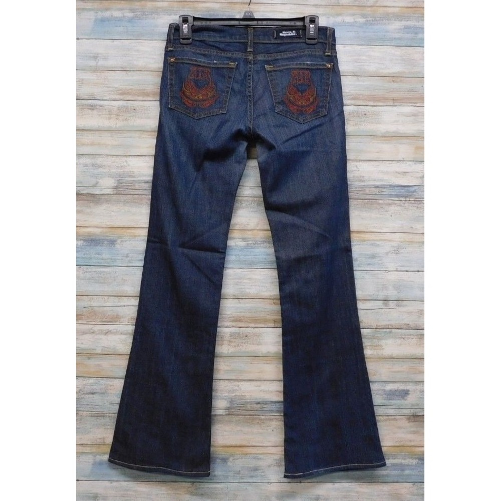 Rock Republic Womens Roth‎ Bootcut Jeans Dark Wash Size 26 Embroidered Pockets